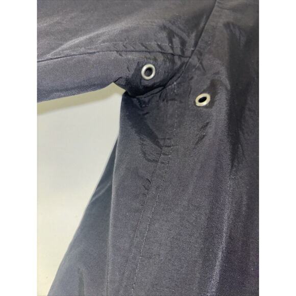 H&M Black Jacket Coat Windbreaker Black Red Detail Sz Xs Basic Raincoat Womens - Picture 3 of 5